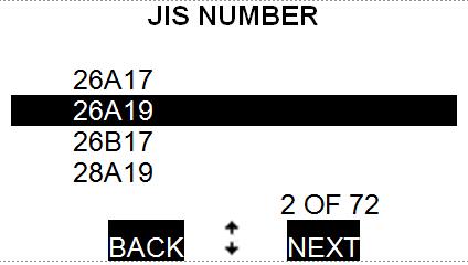 9. Select JIS number and press Next. Figure 9. 10.