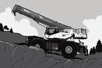 SRC550 Rough-TeRRain CRane SEllINg POINtS 5 Excellent traveling capacity and highperformance chassis system Four-wheel drive is applied with four steering modes to provide good mobility.