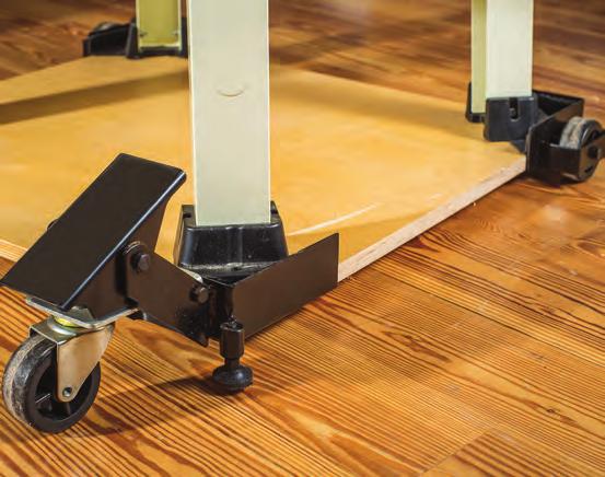 You can often buy woodworking machinery with factory-equipped wheels. But if your machines don t have built-in mobility, look for a suitable mobile base kit.