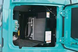 cab. Easy access to cooling units Left side Tool box