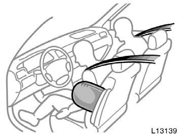 SRS side airbags CAUTION SRS side airbags inflate with considerable force.