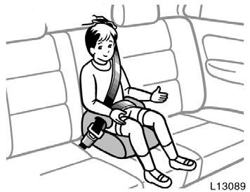 Installation with 3 point type seat belt (C) Booster seat (A) INFANT SEAT
