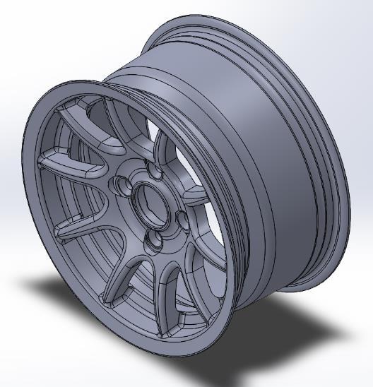Figure 5.1.1 Wheel CAD Geometry These wheels can come in a range of offsets, however the offset brought forward from last year is 35 mm.