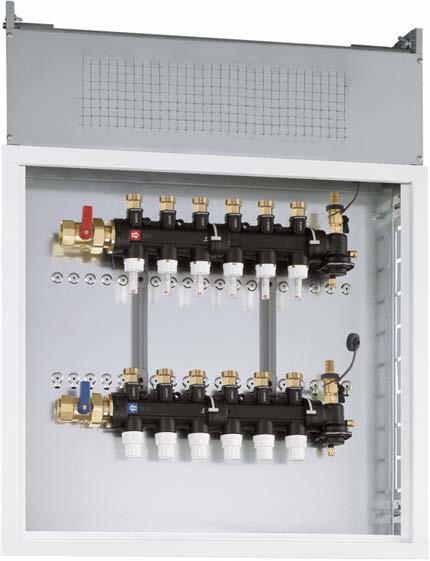 Composite manifolds specifically designed for radiant panel systems 670 series FM 165 00 CALEFFI 0116/18 GB replaces dp 0116/11 GB Function Composite manifolds are used to control and distribute the