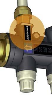 Replaceable components The headwork of the balancing valve with flow meter and the shut-off valve can be