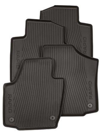 Holds and lasts Comfort & Utility Did you know that the textile floor mats from ŠKODA Genuine Accessories also undergo