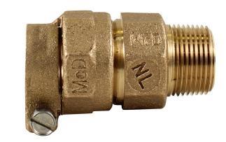 G 2 STRAIGHT COUPLINGS: Meter couplings shall meet or exceed the performance specifications of: Brass components in contact with potable water conform to ASTM B584, UNS C89833 (latest revision) and