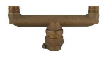 G 4.1 Dual Service U-Branch (1" METER): U-Branch fittings shall meet or exceed the performance specifications of: Brass components in contact with potable water conform to ASTM B584, UNS C89833