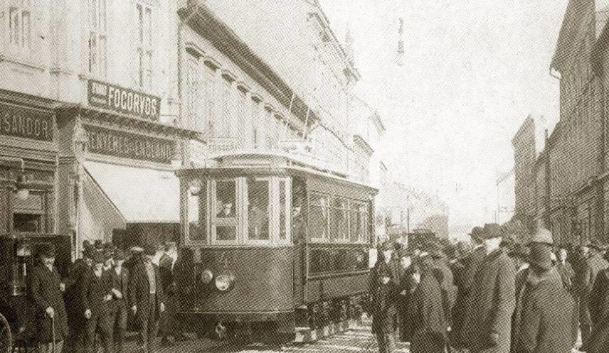The evolution of trams in Oradea The first tram in