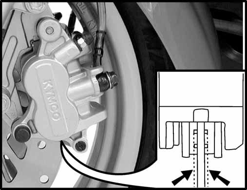 BRAKE PAD WEAR Brake pad wear depends upon the severity of usage, the type of riding, and road conditions.