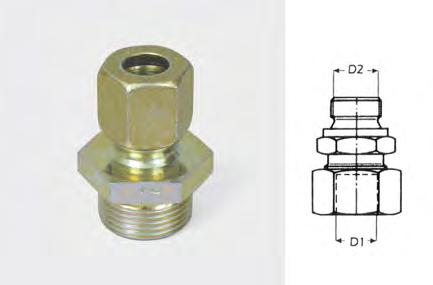 End connection straight male Complete with bushings and data. Code Desc.
