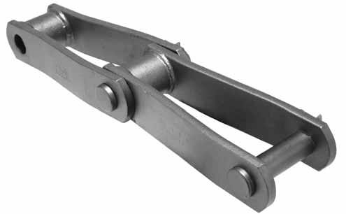 Welded Steel TYPE W Permaweld chains are normally of cranked link construction. The pins have a press fit into the side plates, thus eliminating unnecessary wear due to pin movement.
