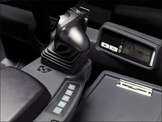 The travel direction switch and horn are integrated into the module for simultaneous functionality.