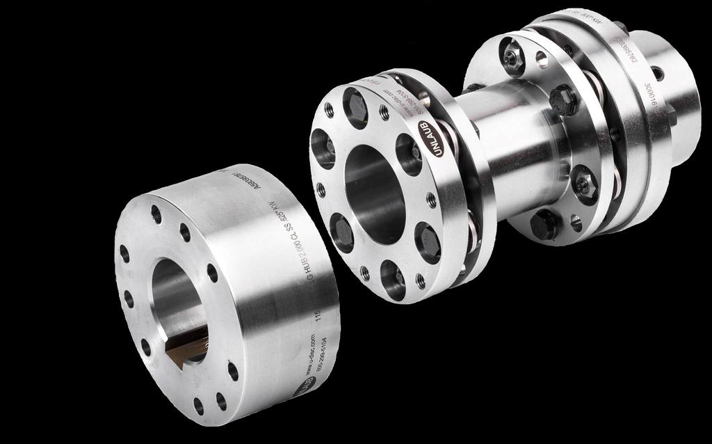 DOWNSIZING CAPABILITY The U-DISC coupling not only offers a standard hub, but also a large hub to use in applications in which the coupling size is dictated by the bore size instead of torque.