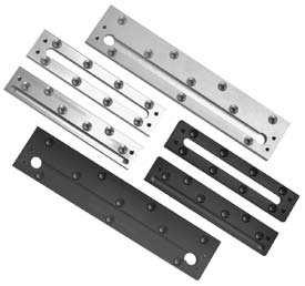 HEB - Header Extension Bracket 90 degree angle brackets Extends narrow headers to permit proper mounting of Magnalocks vailable in clear aluminum or black