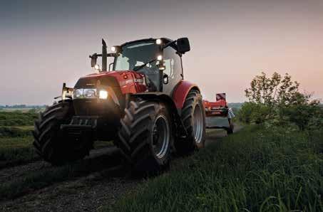 PREMIUM PACKAGE Case IH engineers believe drivers of tractors in this power class deserve the same cabin comforts as those enjoyed by operators of larger machines.