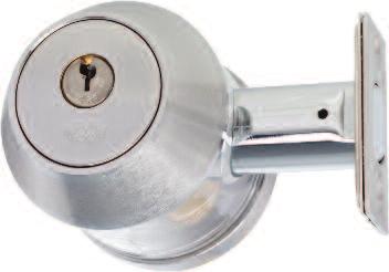 com 7000 Series Deadbolt Benefits: Security Guard to prevent physical attack Free spinning guard collars to prevent wrenching High security solid brass cylinders 1/4" Aircraft strength steel mounting