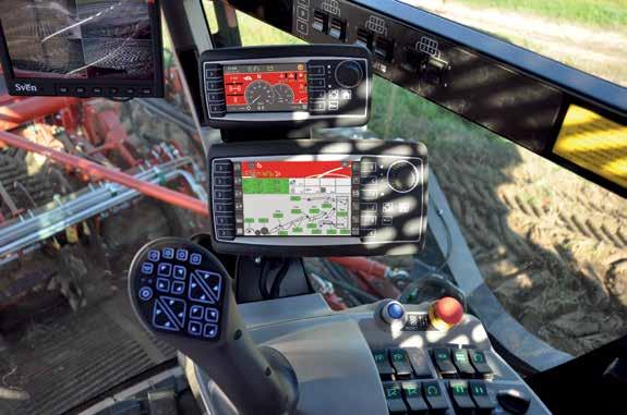 The harvester can be operated easily by means of a joystick, control unit for the harvesting section and control unit for the driving section.