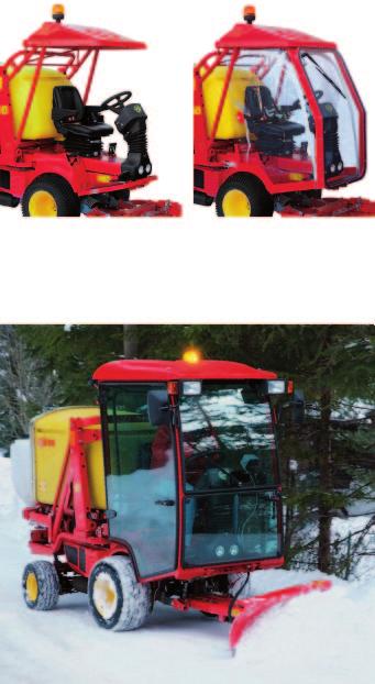 Soft cab A cab enclosure kit is available to turn the ROPS with roof into a soft cab. The soft cab offers good protection from the elements and maintains the ROPS safety feature.