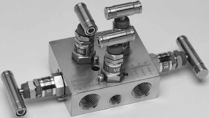 Manifold Valves GT5M 5 Valve Manifold Hard seat, pipe to pipe 10,000 psi Overview Gaugetech five valve manifolds are supplied in 316L stainless steel and carbon steel with white zinc plate.