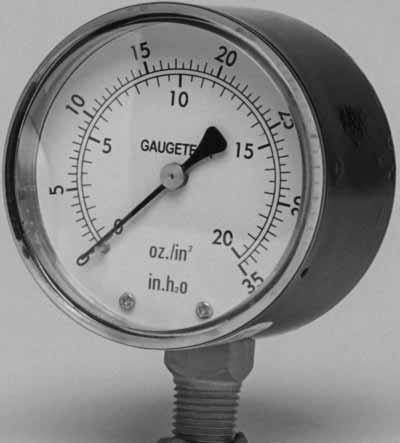Pressure Gauges Low Pressure Diaphragm Gauges Brass and Stainless Steel Version Applications Designed for use with air, gas, oil, water or any situation where pressure of less than 10 psi is to be