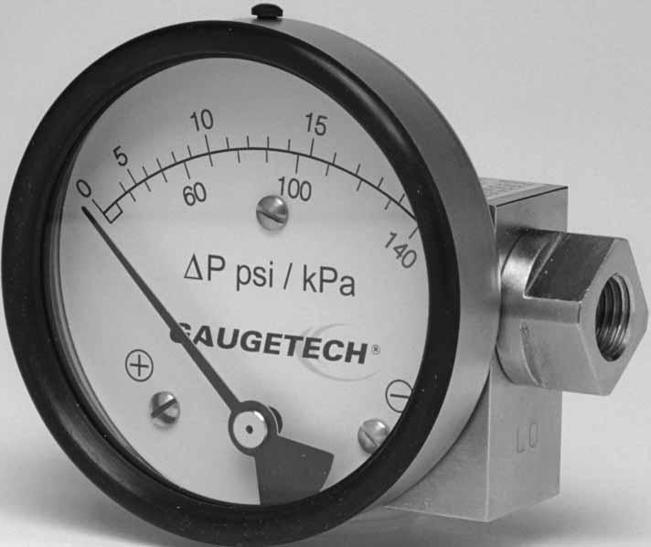 Pressure Gauges Differential Pressure Indicators Piston Style Applications These piston instruments can indicate small values of differential pressure even when used at high line pressures.
