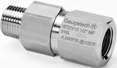 Gaugetech test bar manifolds are designed with a 10,000 psi MWP. Note: Needle valves and hex plugs must be purchased separately.