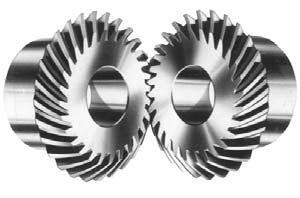 MITER AND BEVEL GEARS Gear geometry for both straight and spiral tooth Miter and Bevel gears is of a complex nature and this text will not attempt to cover the topic in depth.