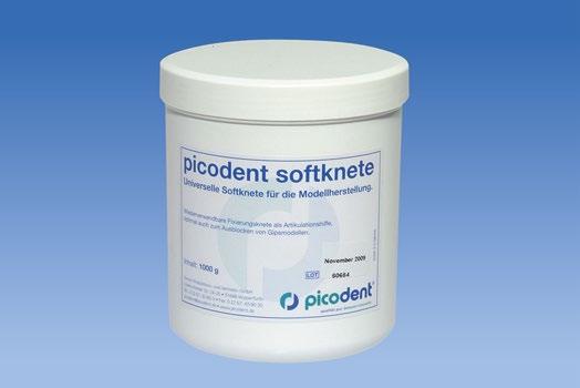 Only one dentab ensures clear water for a whole week. 1510 0012 picodent dentabs 12 pieces included basket picodent softknete Re-useable fixation putty for articulation purposes.