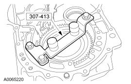 Rotate the transaxle 180 degrees. 6. Using the special tools, install the final drive input gear bearing. 7. Rotate the transaxle 180 degrees. 8.