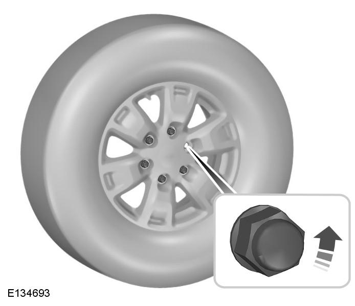 Wheels and Tires WARNINGS Chock the diagonally opposite wheel to the punctured tire with an appropriate block or wheel chock. Do not work on your vehicle when the jack is the only support.
