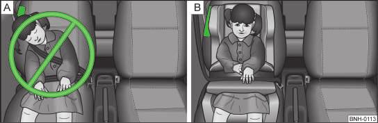 For safety reasons, we recommend that you install child seats on the rear seats whenever possible. The following instructions must be followed when using a child seat on the front passenger seat.