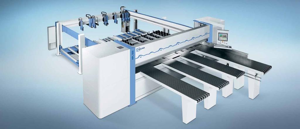 HPL 500 Overview HPL 500 The HPL 500 is equipped with a heavy-duty lift table for automatic feeding. This again significantly speeds up the manufacturing process.