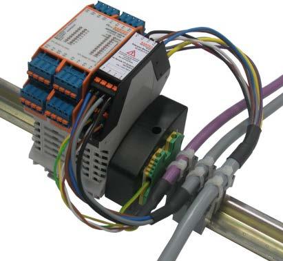 Description Marking The ANTARES ExtSet makes it possible to distribute the Remote I/O ANTARES modules of an explosion-protected Remote I/O system ANTARES among a maximum of 4 metal mounting rails.