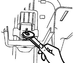 11 20 1 Figure : Then screw on the safety self-locking nut (1). DANGER! Always screw on the self-locking nut (1).