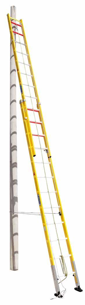 FIBREGLASS SAFETY LADDER FOR POSTS This safety ladder for posts is