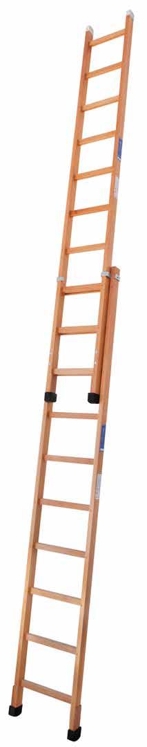 4. Timber ladders TYPE T PUSH-UP TIMBER EXTENSION LADDER This ladder is extended by hand and offers the advantage of