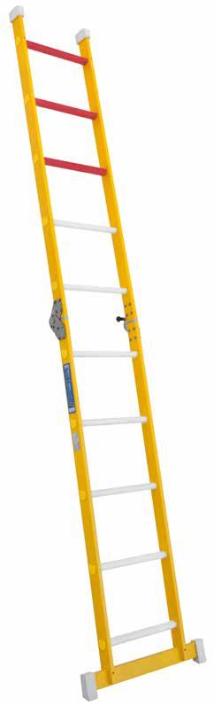 The ladder has a width of mm.