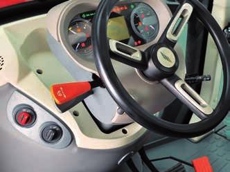 The VT Easy Pilot controller allows the operator to: select the speed most suited to the implement attached, either increase or reduce the travel speed without using the clutch and gas pedals, shift