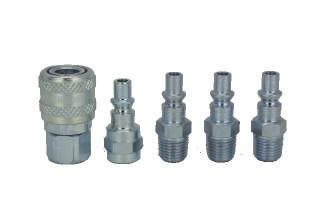 Steel Plugs FITTINGS & HOSES s-213 s-213 5-pc A-Style Coupler/Plug Kit Air flow: 40 SCFM