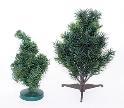 146 Two plastic Pine Trees, to suit 1-gauge. Good.