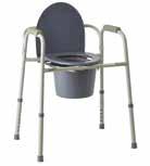plastic armrests makes this commode ideal for institutional or long term home users.