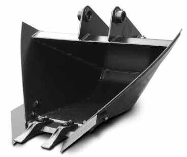 3CX/4CX Taper Ditch Bucket A Choice of angles for steep or shallow sided ditches Standard JCB wearparts and extended sideplate reinforcement for extended service life Double box section cross beam