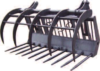 LOADALL Muck Fork and Grab C Hoses Fitted As Standard - Ready to Go to Work Wear Plates on Fork Base - Extended Operating Life Side Tines - Minimise Spillage 5 Bar Double Profile Top Grab - Superior