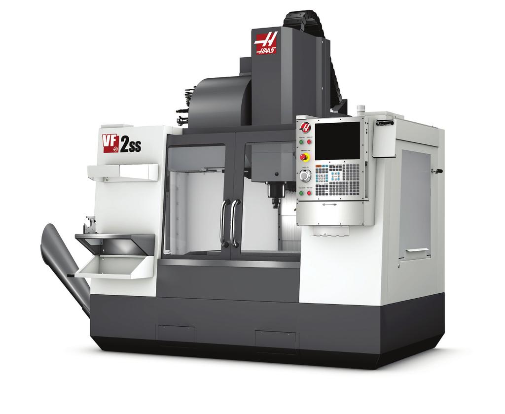 ISO Standard G-Code Programming Made in the USA [ Options ] partial list 15 000-rpm 40-Taper Spindle Chip Auger System1 Programmable Coolant Nozzle1 Haas Intuitive Programming System Remote Jog