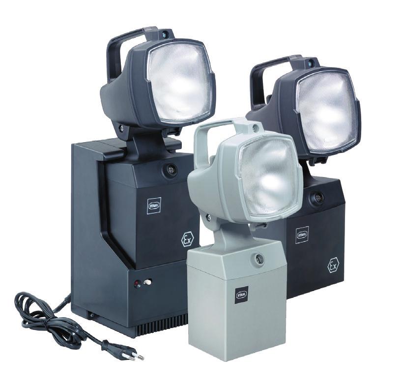 www.stahl.de > Portable Lamps Series HS6145 > Comply with requirements of Fire Department standard DIN 14462 > Battery state display > Open circuit monitor > Light intensity 15.