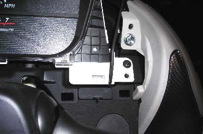 (l) Secure the microphone cable to the back of the meter cluster panel with two (2) pieces of sheet tape as shown. (Fig. 4-10) Fig.