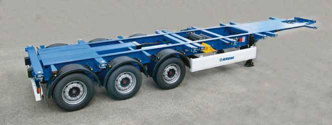 The two-axle Box Liner is an expert at transporting 20 ft containers, and is available