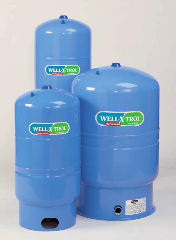 When the pressure in the chamber reaches cut-out pressure, the pump stops. The Well-X-Trol Professional is filled.