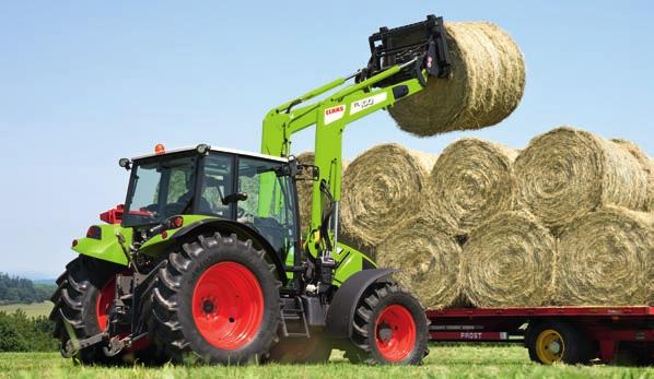 A powerful combination. The AXOS is extremely robust in combination with the CLAAS front loader.